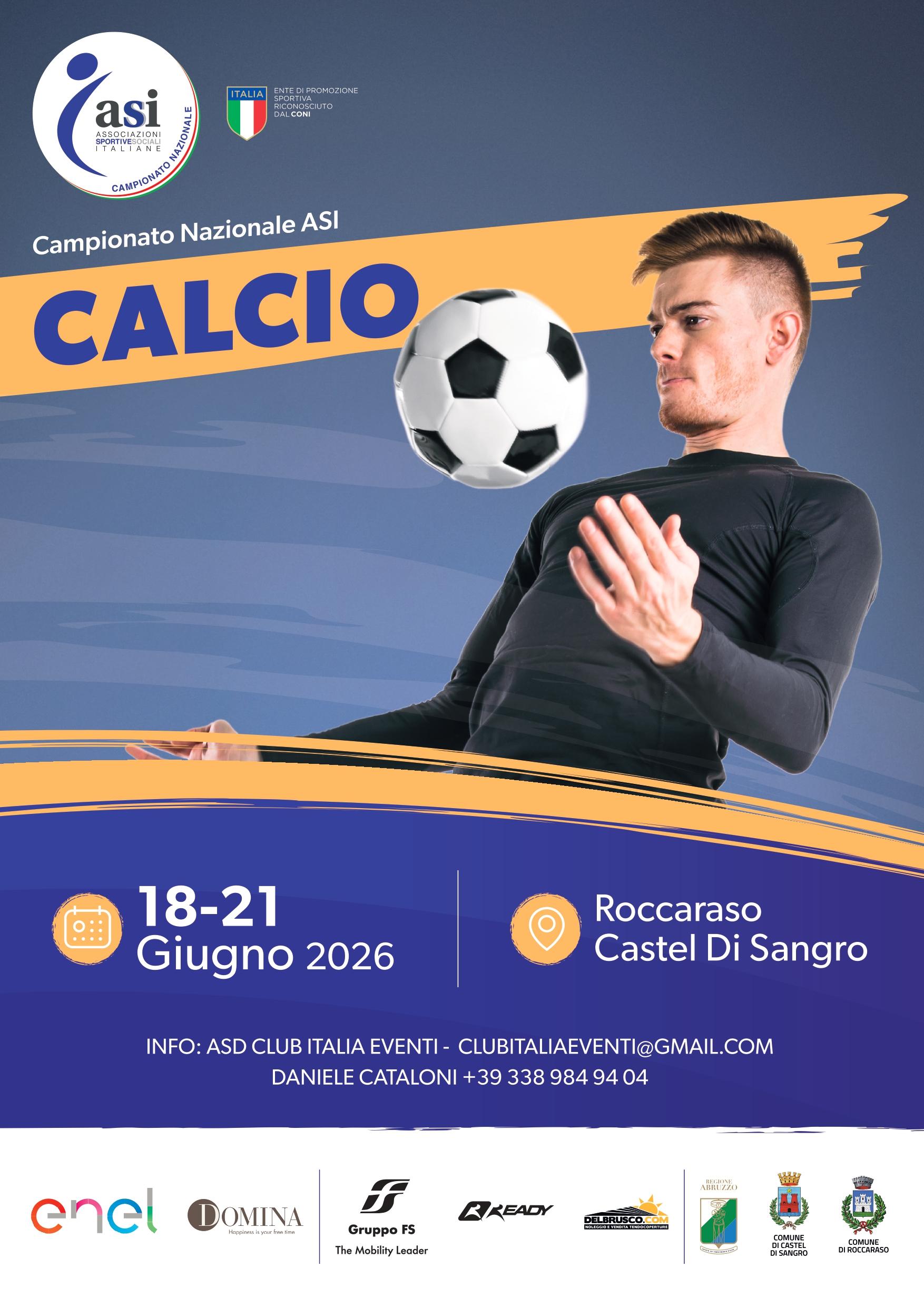 ASI I 2026 I Campionati Nazionali I Locandina I Calcio I Web JPG